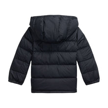 Load image into Gallery viewer, Young Boys Black Hooded Down Jacket