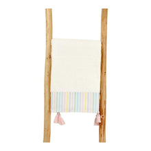 Load image into Gallery viewer, White &amp; Pastel Stripes Beach Towel