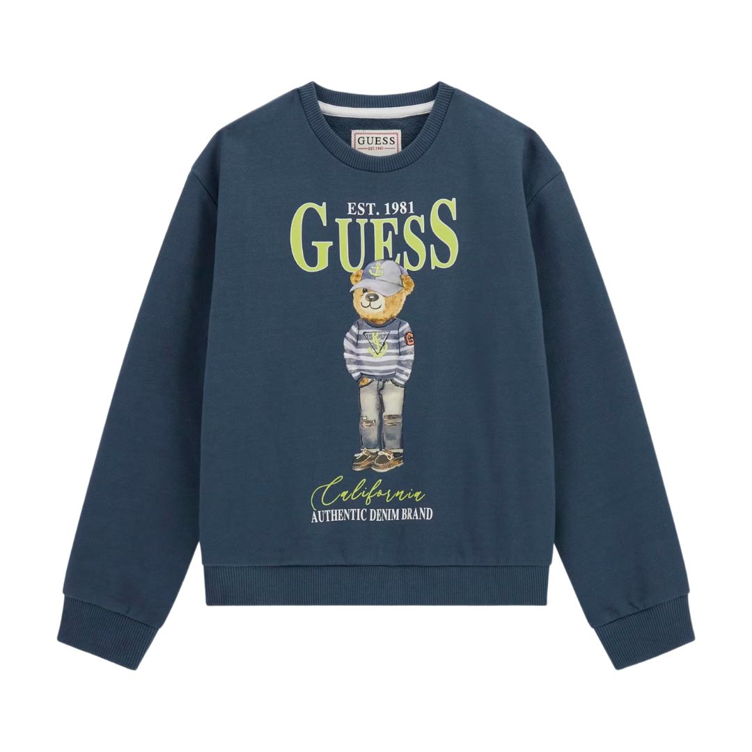 Navy Teddy Sweat Top