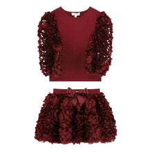 Load image into Gallery viewer, Burgundy Roses &quot;Khaila&quot; Skirt Set