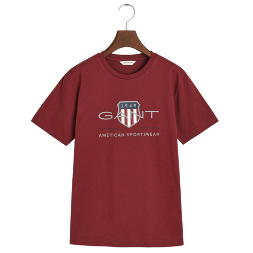 Wine Red Logo Shield T-Shirt