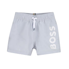 Load image into Gallery viewer, Babies Light Blue Logo Swim Shorts