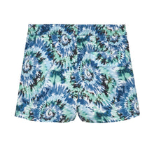 Load image into Gallery viewer, Blue &amp; Green Tie Dye Swim Shorts