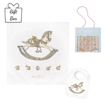 Load image into Gallery viewer, Rocking Horse Swaddle &amp; Bib Gift Set