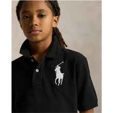 Load image into Gallery viewer, Black &amp; White Large Pony Polo Shirt