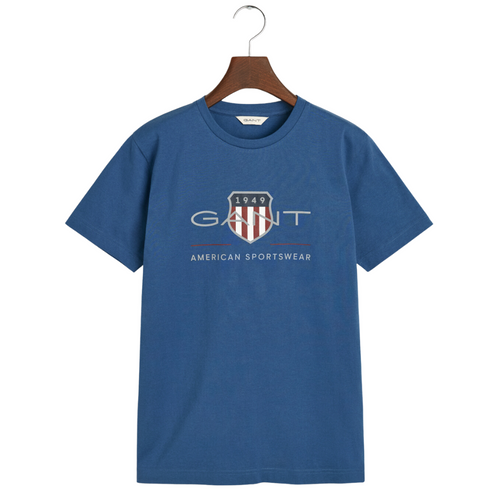 Vintage Blue Logo Shield T-Shirt