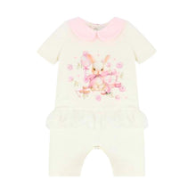 Load image into Gallery viewer, Ivory &amp; Pink "Snoffi" Bunny Romper