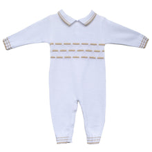 Load image into Gallery viewer, White Knitted Footless Babgrow