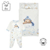 Blue Teddy Babygrow & Blanket Set