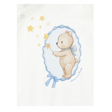Load image into Gallery viewer, Ivory &amp; Blue Teddy Babygrow &amp; Blanket