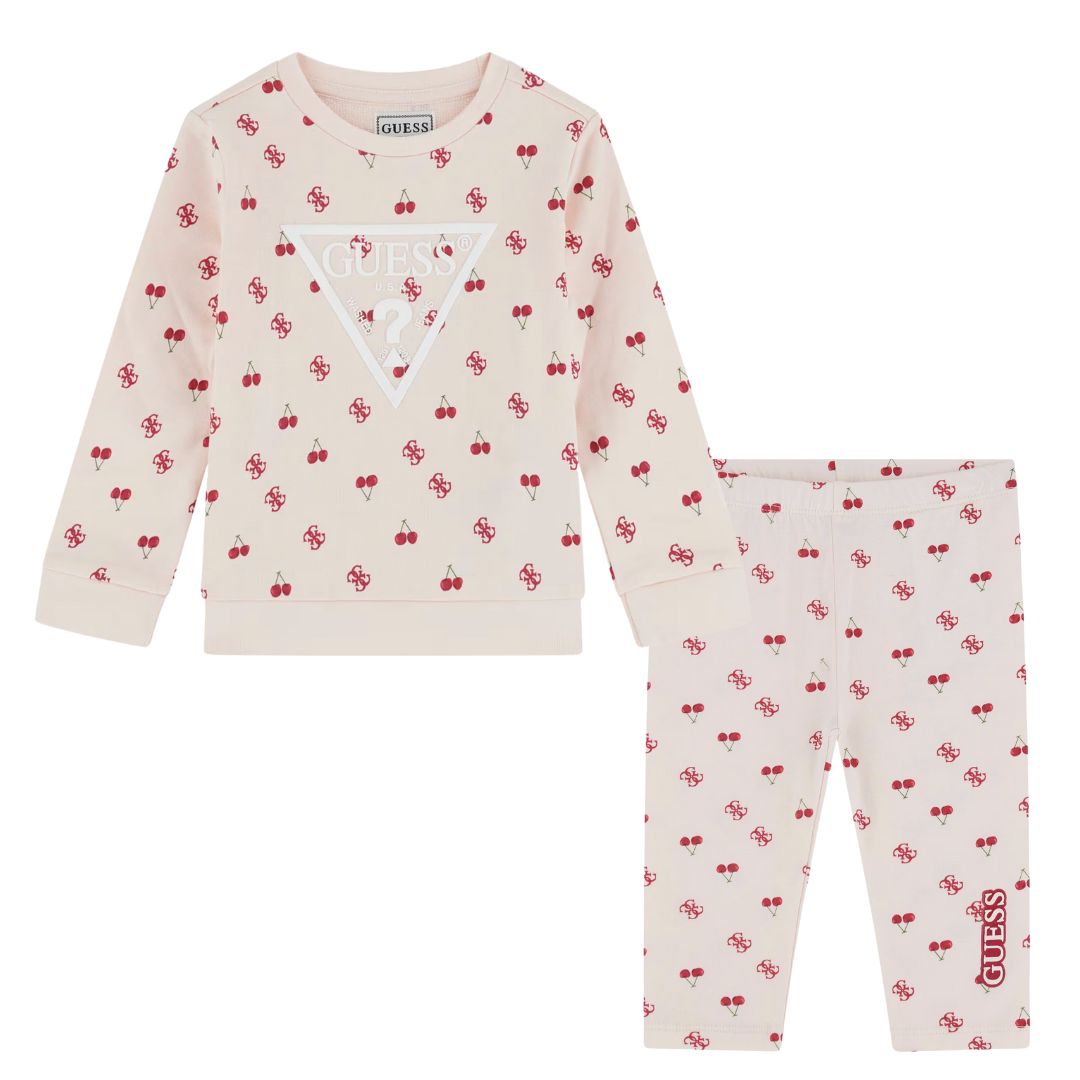 Pink Cherry Sweat Top & Legging Set