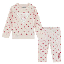 Load image into Gallery viewer, Pink Cherry Sweat Top &amp; Legging Set
