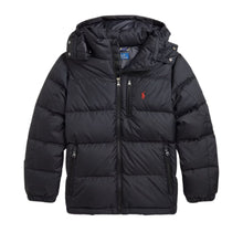Load image into Gallery viewer, PRE ORDER - Boys Black Hooded Down Jacket