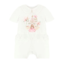 Load image into Gallery viewer, Ivory &amp; Pink "Else" Princess Romper