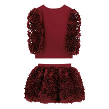 Load image into Gallery viewer, Burgundy Roses &quot;Khaila&quot; Skirt Set