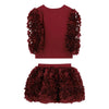 Burgundy Roses "Khaila" Skirt Set