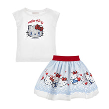 Load image into Gallery viewer, PRE ORDER - Blue &amp; White Hello Kitty Skirt Set