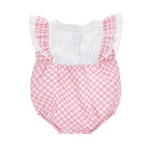 Load image into Gallery viewer, PRE ORDER - Pink Gingham Embroidered Romper
