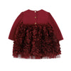 Babies Burgundy Roses "Lively" Dress