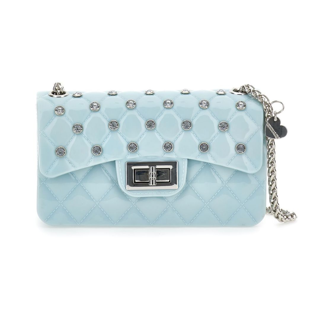 PRE ORDER - Pale Blue & Silver Rhinestone Bag