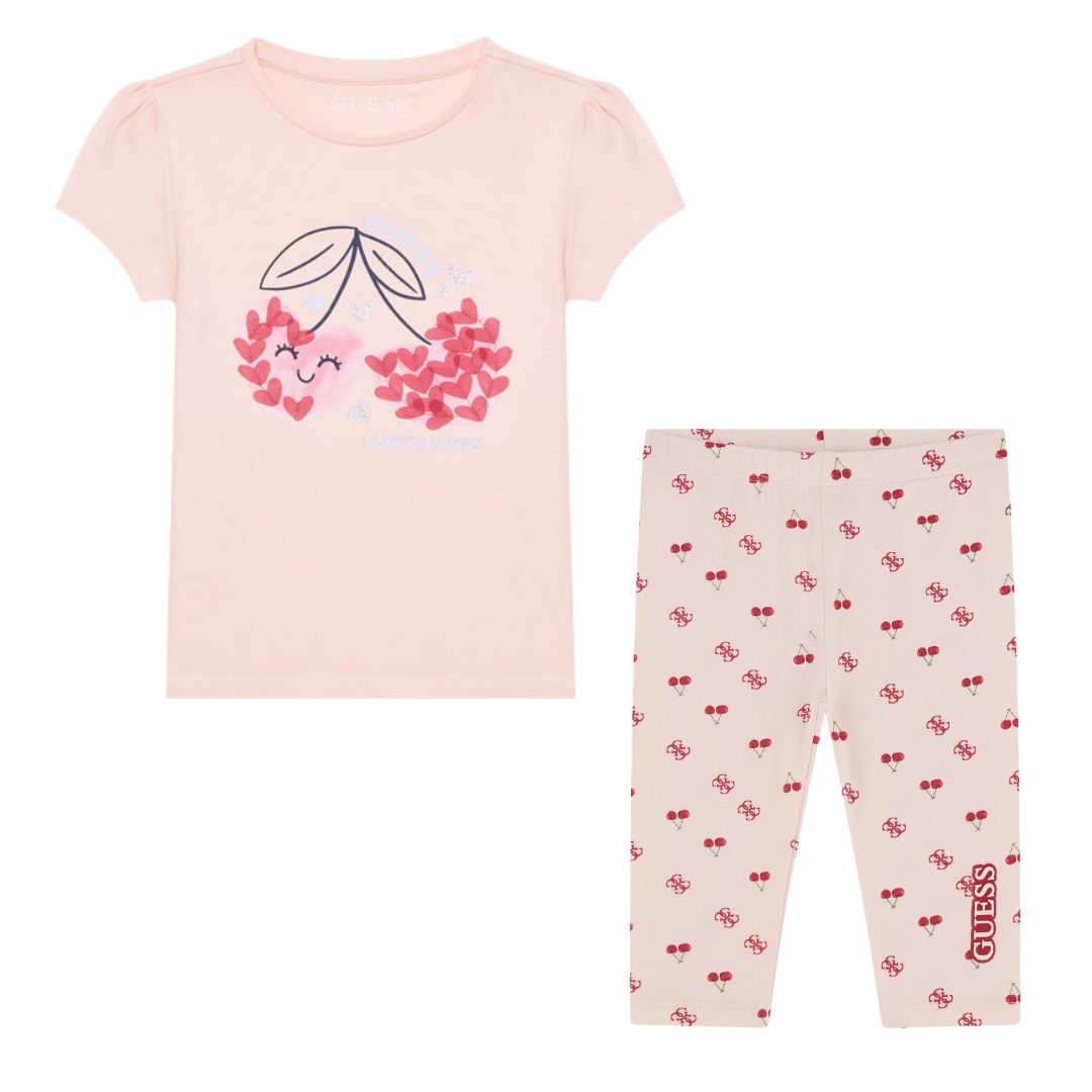 Pink Cherry T-Shirt & Leggings Set