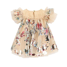 Load image into Gallery viewer, Babies Gold Foil Floral Print Dress