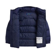 Load image into Gallery viewer, PRE ORDER - Young Boys Navy Hooded Down Jacket