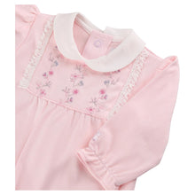 Load image into Gallery viewer, Pink Embroidered Yoke Babygrow