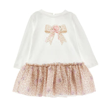 Load image into Gallery viewer, PRE ORDER - Ivory &amp; Pink Bow Leopard Print Dress