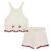 Ivory Crochet Shorts Set