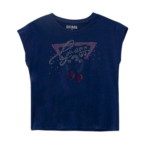 Navy Diamante Cherry T-Shirt