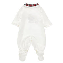 Load image into Gallery viewer, Ivory &amp; Tartan Applique Babygrow