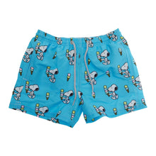 Load image into Gallery viewer, Blue Snoopy &amp; Ice Cream Swim Shorts