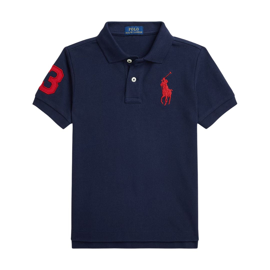 Navy Large Pony Polo Shirt