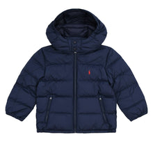 Load image into Gallery viewer, PRE ORDER - Young Boys Navy Hooded Down Jacket