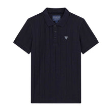 Load image into Gallery viewer, Navy Ribbed Polo Shirt