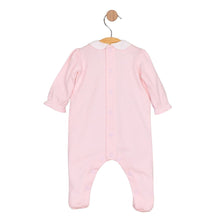 Load image into Gallery viewer, Pink Embroidered Yoke Babygrow