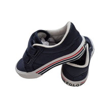 Load image into Gallery viewer, Navy Velcro Canvas Trainer