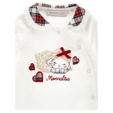 Load image into Gallery viewer, Ivory &amp; Tartan Applique Babygrow