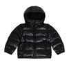 PRE ORDER - Young Boys Black Glossed Hooded Puffer