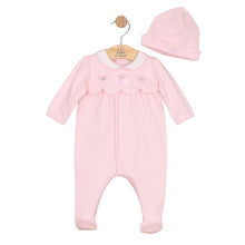 Load image into Gallery viewer, Pink Overlay Babygrow &amp; Hat