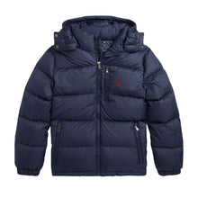 Load image into Gallery viewer, PRE ORDER - Boys Navy Hooded Down Jacket