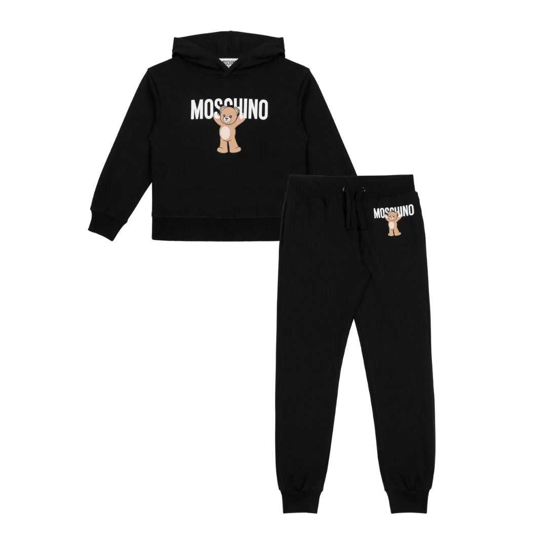 Black Toy Teddy & Logo Tracksuit