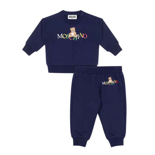 Navy Multi Colour Logo Tracksuit