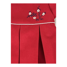 Load image into Gallery viewer, Red Embroidered Pleat Dress, Coat &amp; Hat