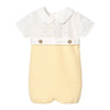 Pale Yellow Bobble & Knitted Romper