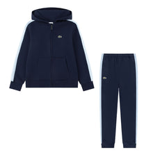 Load image into Gallery viewer, Navy &amp; Blue Stripe Hoodie Tracksuit