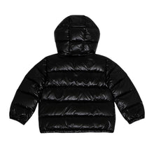 Load image into Gallery viewer, PRE ORDER - Young Boys Black Glossed Hooded Puffer