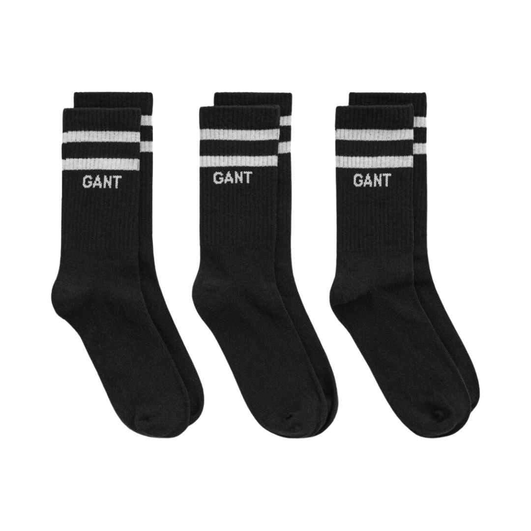3 Pack Black Sport Socks
