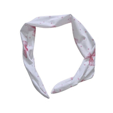 Load image into Gallery viewer, White &amp; Pink Bows Headband